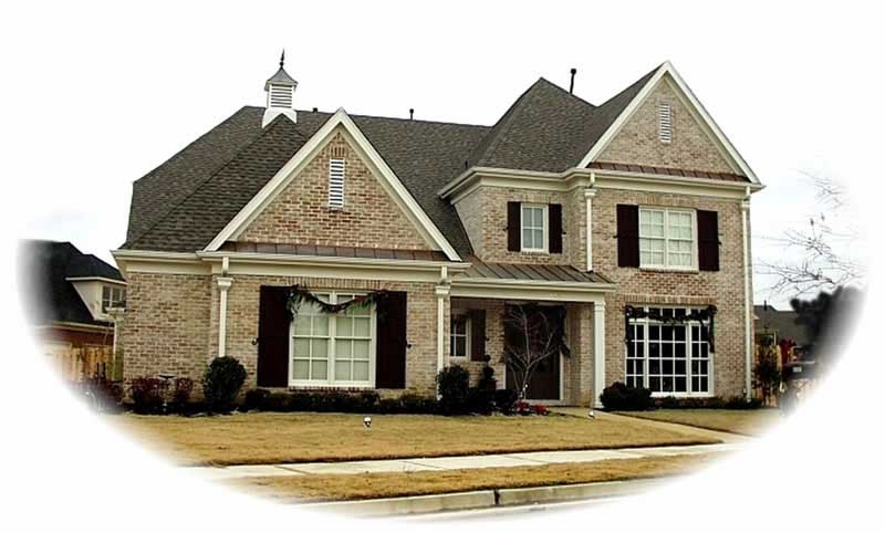 Front view of Luxury home (ThePlanCollection: House Plan #170-1974)