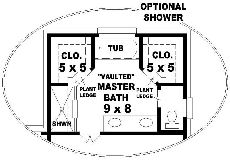 Master Bathroom: Shower of this 4-Bedroom, 2191 Sq Ft Plan - 170-1981