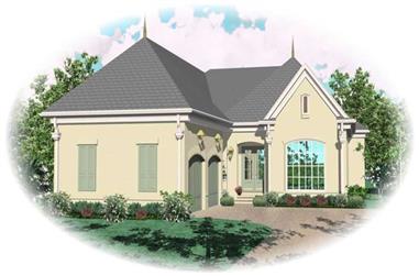 3-Bedroom, 3463 Sq Ft French House Plan - 170-1983 - Front Exterior