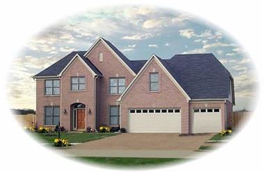 4-Bedroom, 3128 Sq Ft French House Plan - 170-2022 - Front Exterior