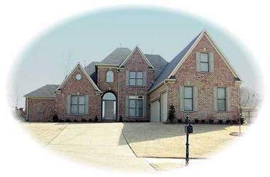 4-Bedroom, 3144 Sq Ft French House Plan - 170-2028 - Front Exterior
