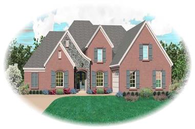 4-Bedroom, 3894 Sq Ft Country House Plan - 170-2033 - Front Exterior