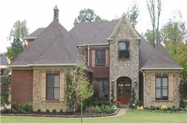 4-Bedroom, 4299 Sq Ft French House Plan - 170-2036 - Front Exterior
