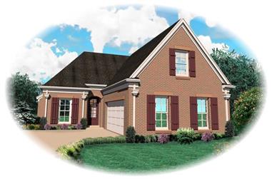 3-Bedroom, 2628 Sq Ft Country House Plan - 170-2045 - Front Exterior