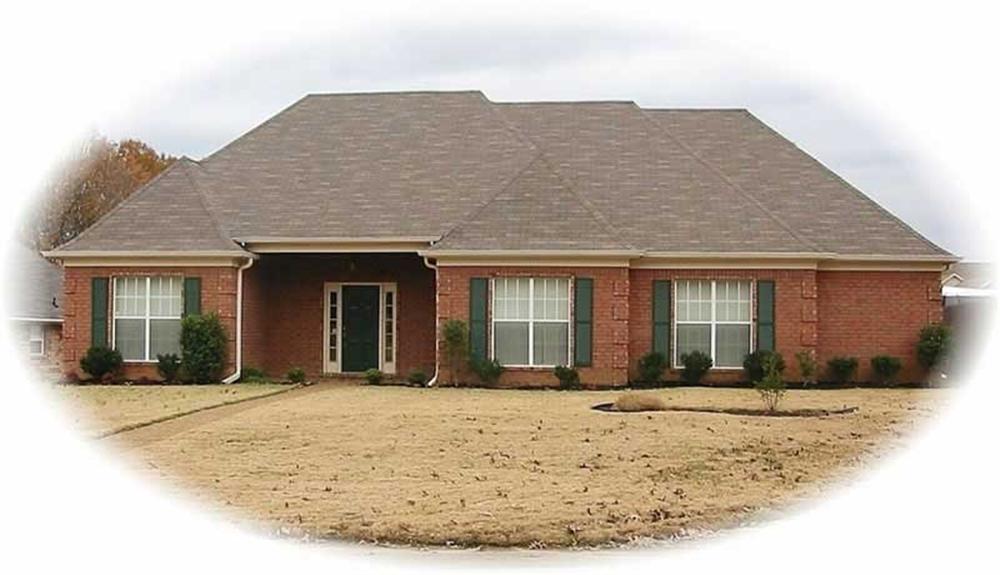 Front view of Ranch home (ThePlanCollection: House Plan #170-2047)