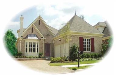 3-Bedroom, 3207 Sq Ft French House Plan - 170-2052 - Front Exterior