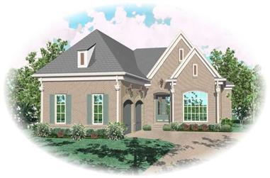 3-Bedroom, 2998 Sq Ft French House Plan - 170-2055 - Front Exterior