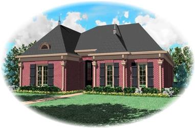 3-Bedroom, 2906 Sq Ft French House Plan - 170-2072 - Front Exterior