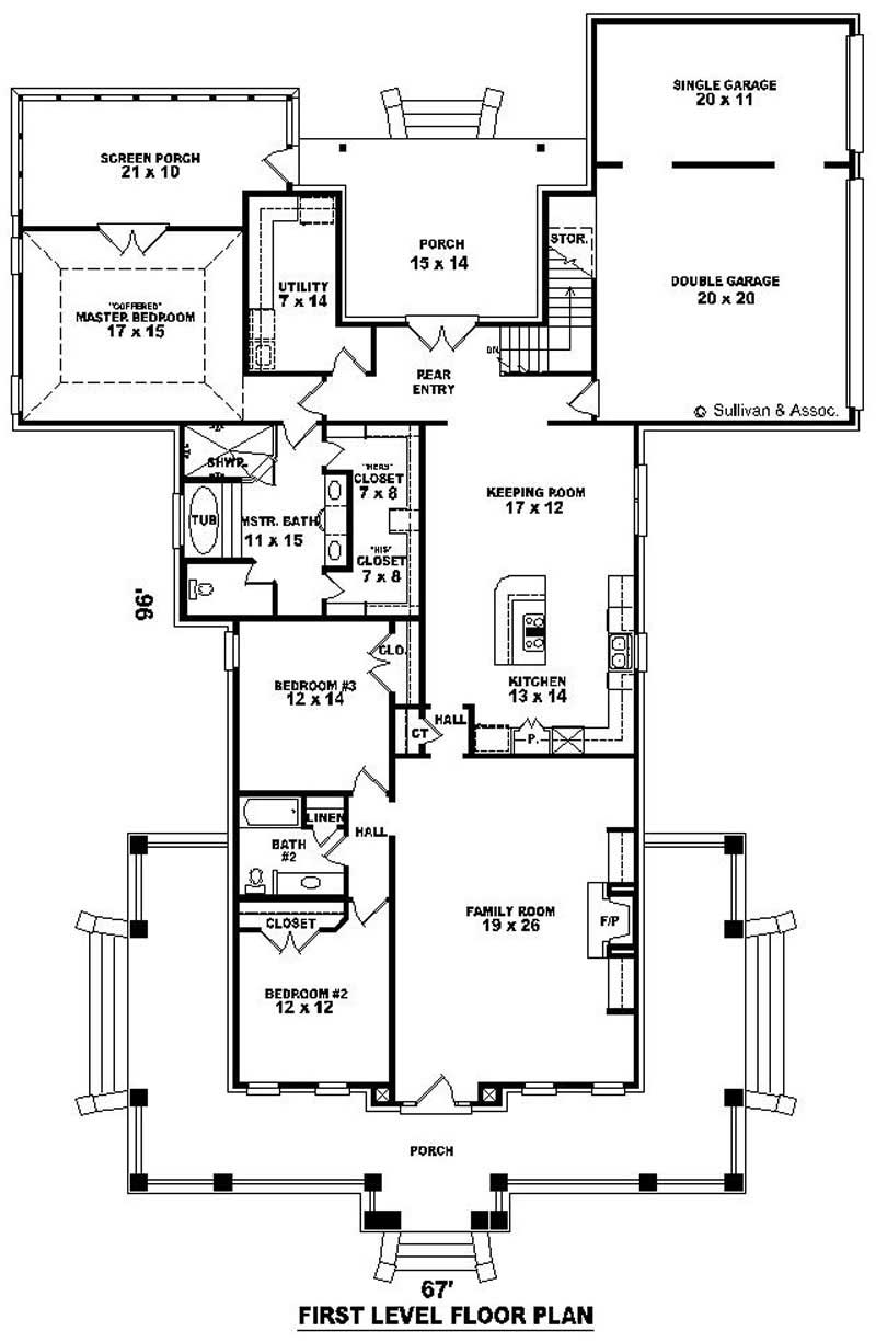 Southern Country Farmhouse House  Plans  Home  Design SU 