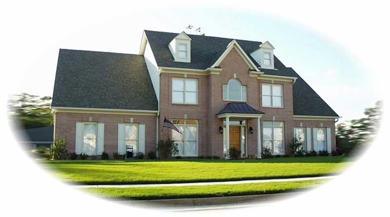 Front view of Luxury home (ThePlanCollection: House Plan #170-2076)