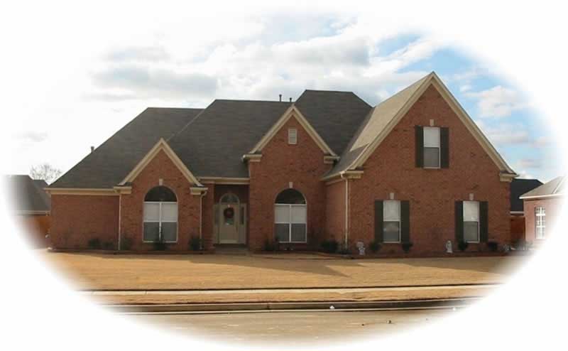 Front view of French home (ThePlanCollection: House Plan #170-2083)