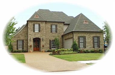 4-Bedroom, 3652 Sq Ft French House Plan - 170-2084 - Front Exterior