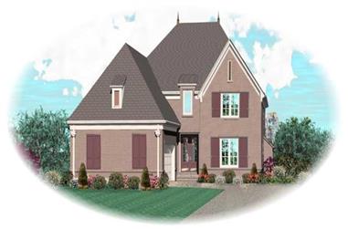 4-Bedroom, 3344 Sq Ft French House Plan - 170-2087 - Front Exterior
