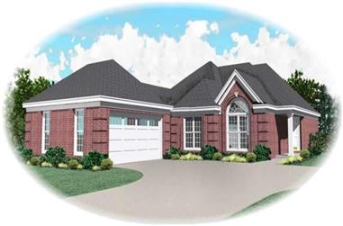 2-Bedroom, 1727 Sq Ft French House Plan - 170-2091 - Front Exterior