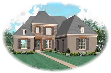 3-Bedroom, 3199 Sq Ft Country House Plan - 170-2095 - Front Exterior
