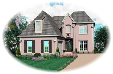 3-Bedroom, 2683 Sq Ft French House Plan - 170-2097 - Front Exterior