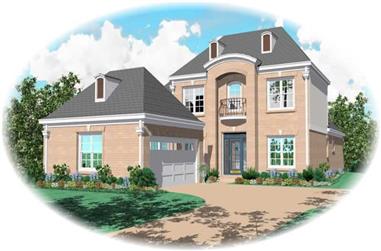 4-Bedroom, 2355 Sq Ft French House Plan - 170-2098 - Front Exterior