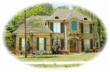 4-Bedroom, 3189 Sq Ft French House Plan - 170-2099 - Front Exterior