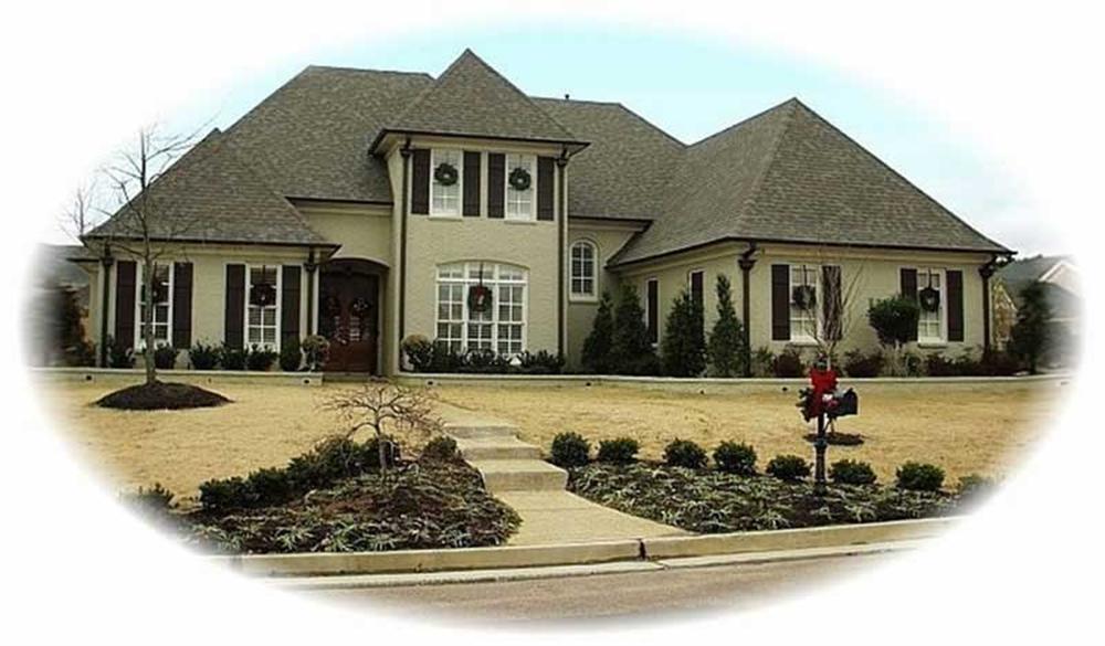 Front view of Luxury home (ThePlanCollection: House Plan #170-2100)