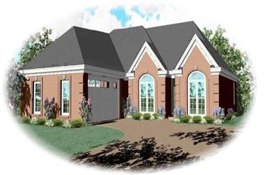 2-Bedroom, 1679 Sq Ft French House Plan - 170-2113 - Front Exterior
