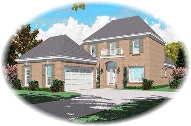 3-Bedroom, 2480 Sq Ft French House Plan - 170-2117 - Front Exterior