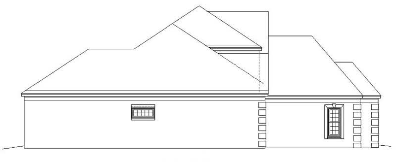 Home Plan Left Elevation of this 3-Bedroom,3722 Sq Ft Plan -170-2133