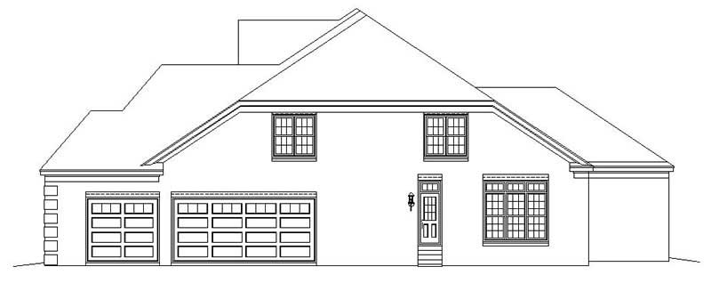 Home Plan Right Elevation of this 3-Bedroom,3722 Sq Ft Plan -170-2133