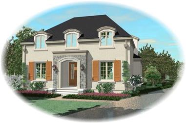 3-Bedroom, 3401 Sq Ft French House Plan - 170-2142 - Front Exterior