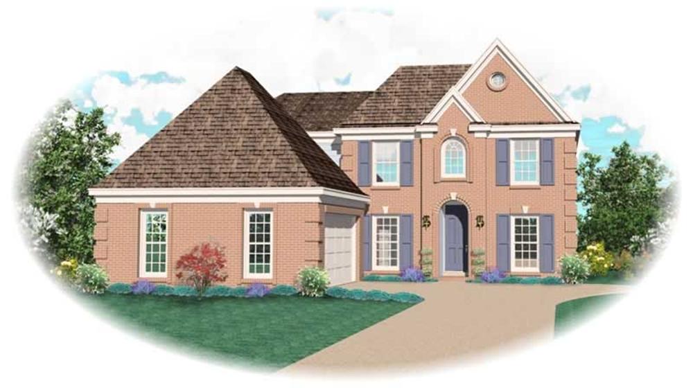Front view of Traditional home (ThePlanCollection: House Plan #170-2149)