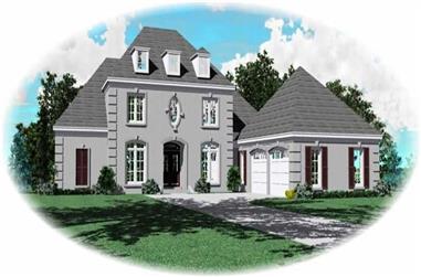 3-Bedroom, 3216 Sq Ft French House Plan - 170-2156 - Front Exterior