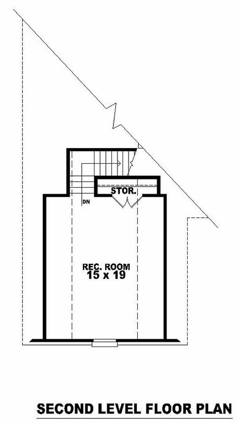 Floor Plan Second Story of French Plan #170-2157