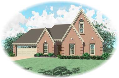 3-Bedroom, 1794 Sq Ft French House Plan - 170-2200 - Front Exterior