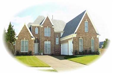 4-Bedroom, 3122 Sq Ft French House Plan - 170-2222 - Front Exterior