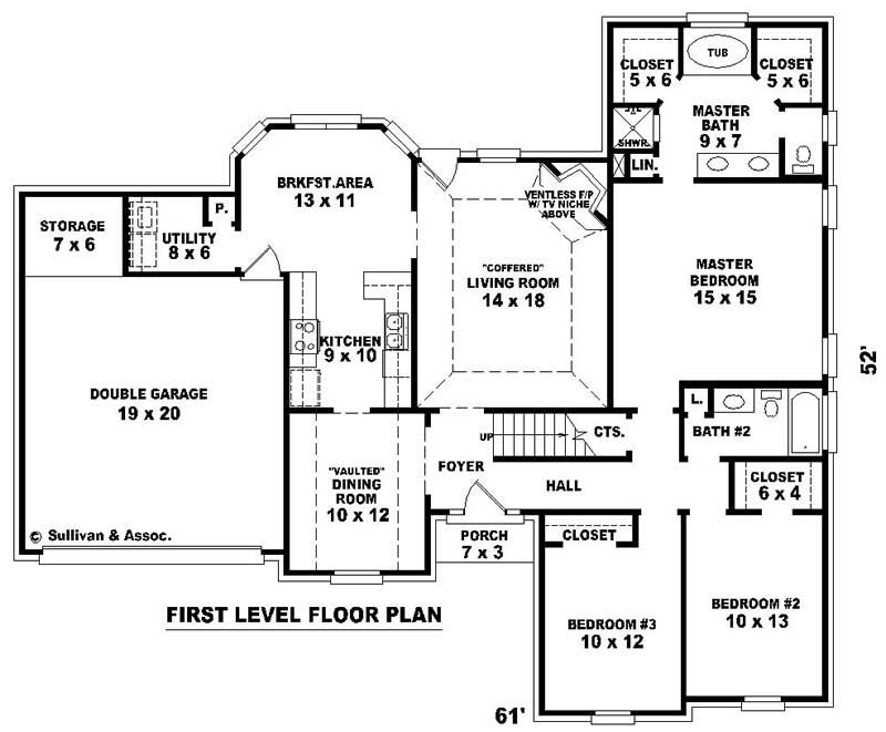 Floor Plan First Story of Plan #170-2226