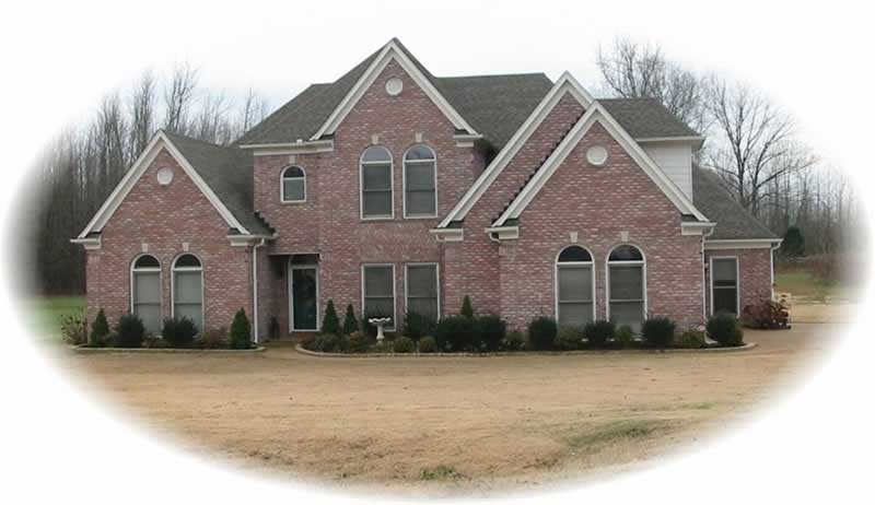 Front view of French home (ThePlanCollection: House Plan #170-2233)