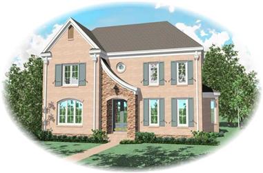 4-Bedroom, 3249 Sq Ft French House Plan - 170-2240 - Front Exterior