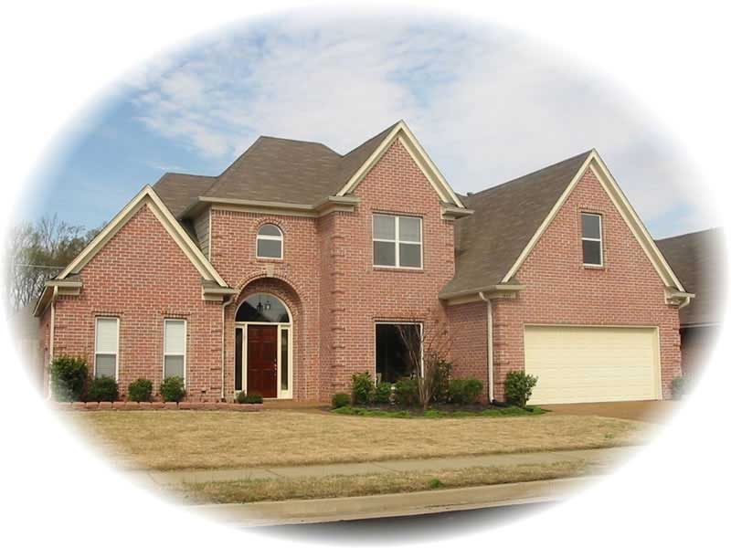 Front view of French home (ThePlanCollection: House Plan #170-2270)