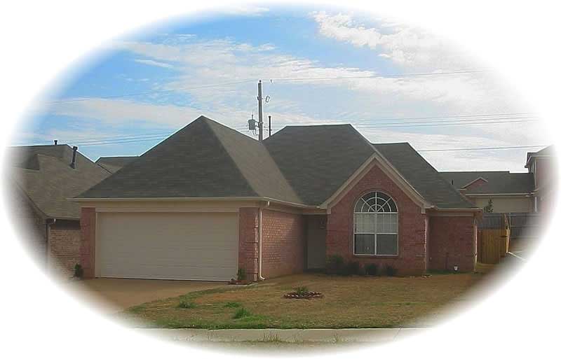 Front view of French home (ThePlanCollection: House Plan #170-2281)