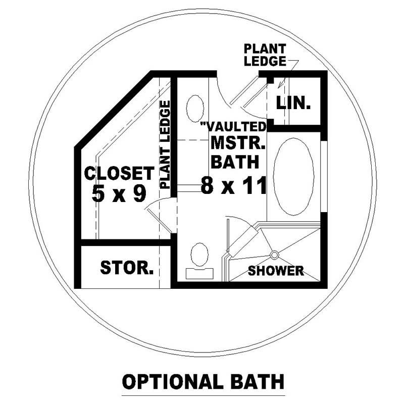 Master Bathroom of this 3-Bedroom, 1405 Sq Ft Plan - 170-2282
