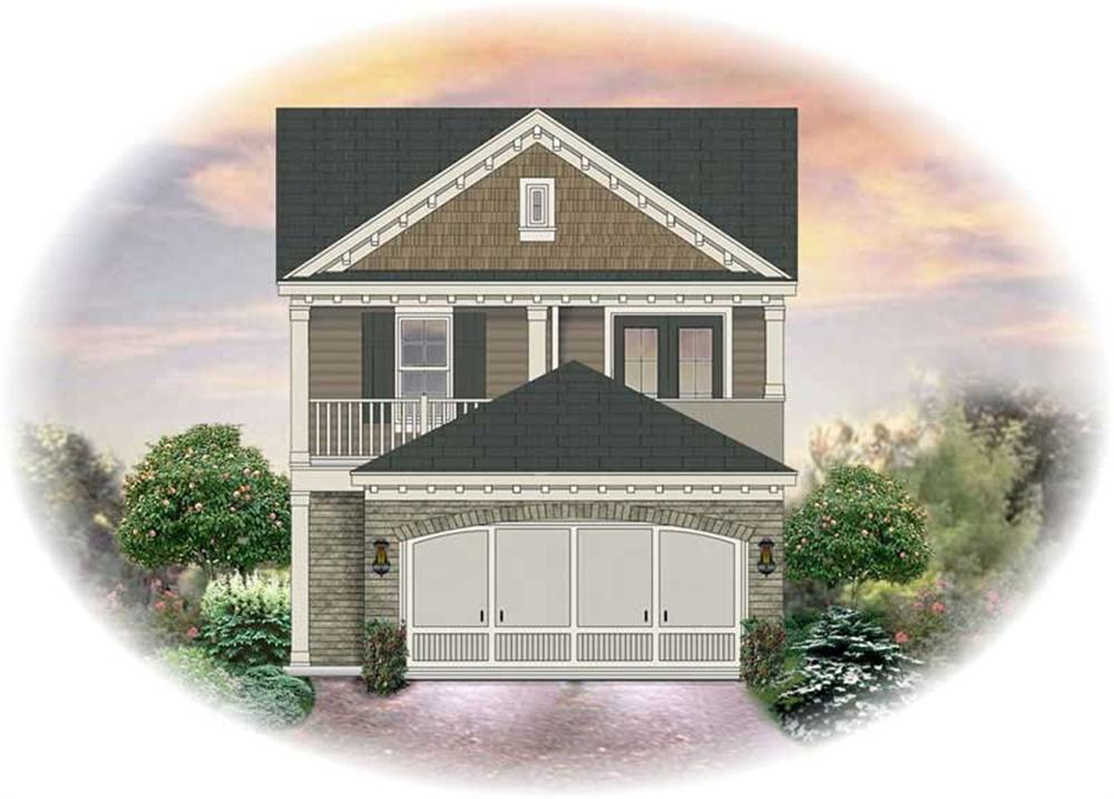 Front view of Small House Plans home (ThePlanCollection: House Plan #170-2284)