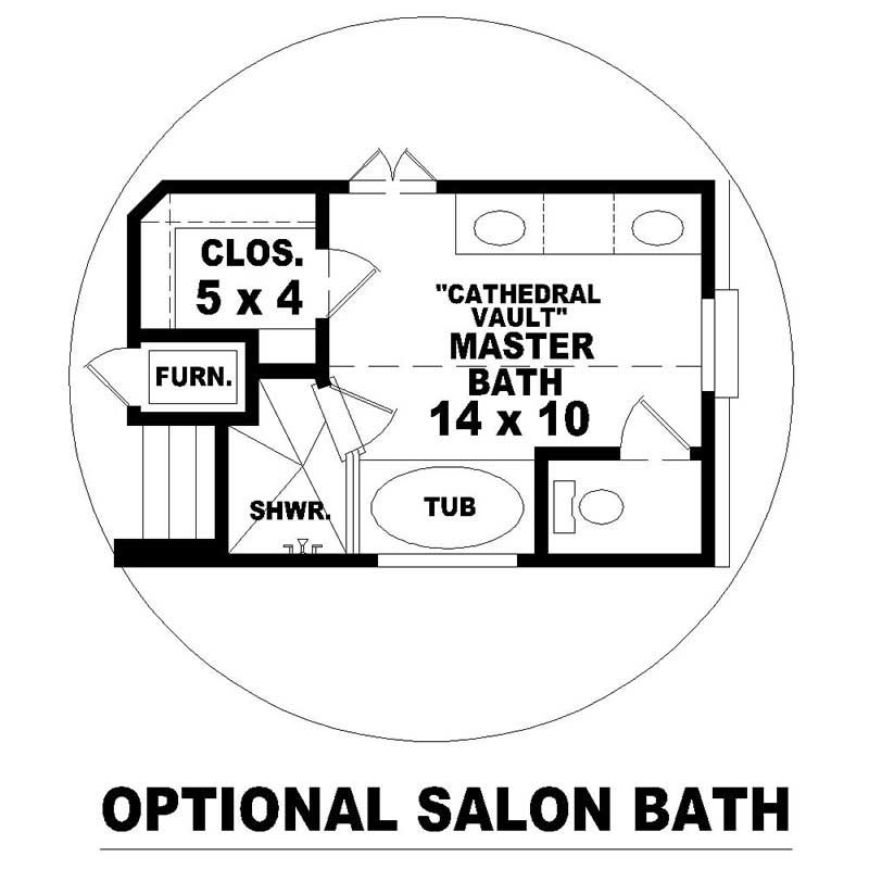 Master Bathroom of this 3-Bedroom, 1721 Sq Ft Plan - 170-2284