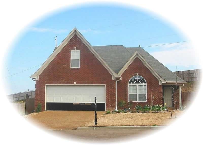 Front view of French home (ThePlanCollection: House Plan #170-2294)