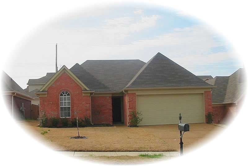 Front view of French home (ThePlanCollection: House Plan #170-2335)