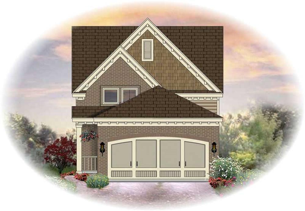 Front view of Small House Plans home (ThePlanCollection: House Plan #170-2346)
