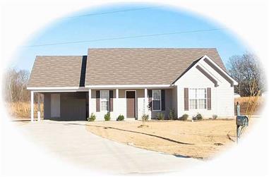 4-Bedroom, 1440 Sq Ft Small House Plans - 170-2350 - Main Exterior