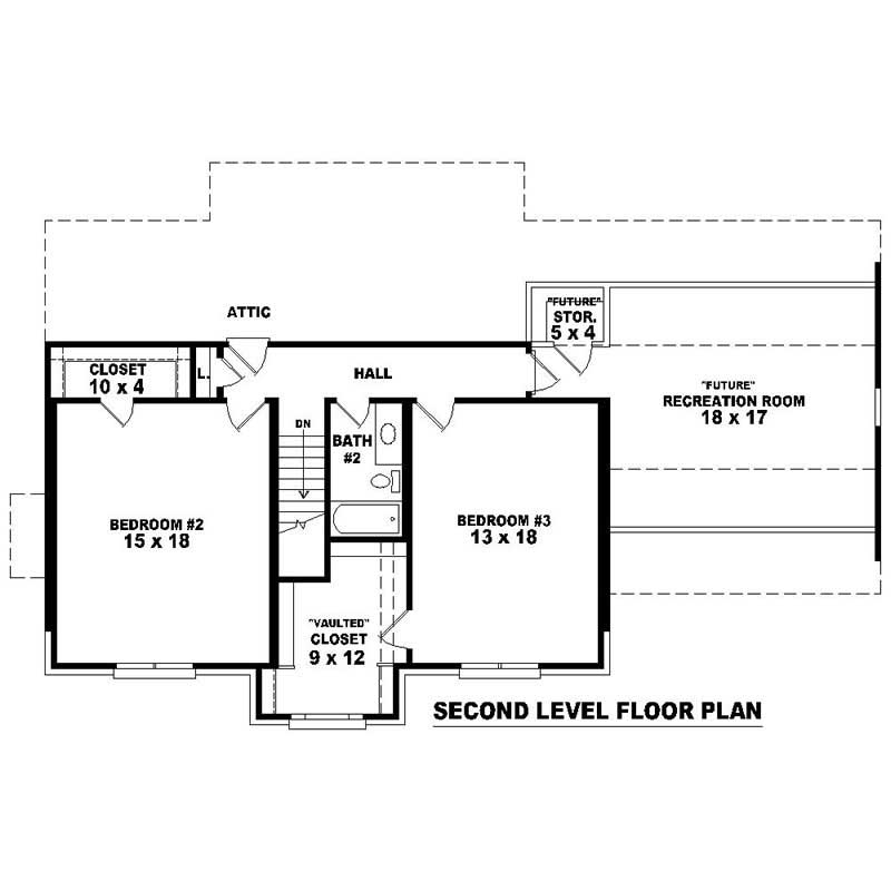 Floor Plan First Story of Traditional Plan #170-2361