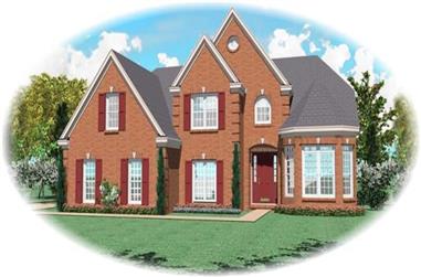 4-Bedroom, 2851 Sq Ft French House Plan - 170-2446 - Front Exterior