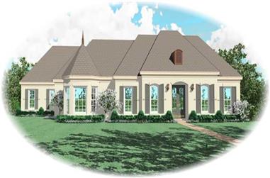 3-Bedroom, 3167 Sq Ft French House Plan - 170-2499 - Front Exterior