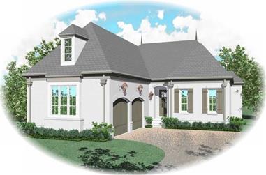 3-Bedroom, 3438 Sq Ft French House Plan - 170-2505 - Front Exterior