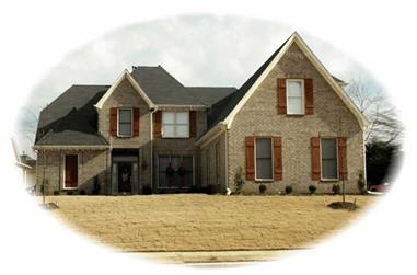 4-Bedroom, 3358 Sq Ft French House Plan - 170-2517 - Front Exterior